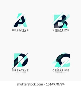 The creative logo letter ABCD, with attractive colors for the company, logo, creative, design, company