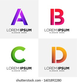 The creative logo letter ABCD, with attractive colors for the company, logo, creative, design, company