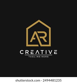 creative logo letter AR home logo inspiration vector