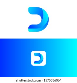 Creative logo of letter d with gradient color Vector