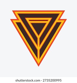 Creative logo for letter a with firey gradient