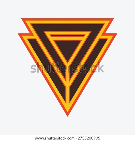 Creative logo for letter a with firey gradient