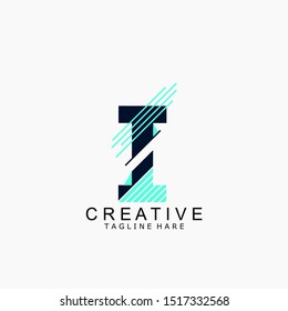 The creative logo letter I, with attractive colors for the company, logo, creative, design, company
