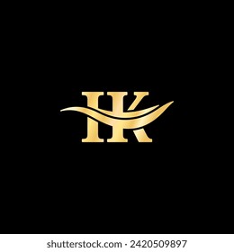 creative Logo letter IK Elegant logos design, monogram typography vector of company initial name logotype.