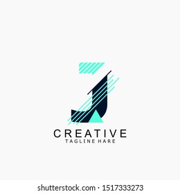 The creative logo letter J, with attractive colors for the company, logo, creative, design, company