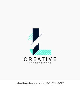 The creative logo letter L, with attractive colors for the company, logo, creative, design, company