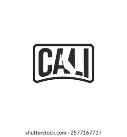 creative logo with the letter "L" is cleverly designed to resemble the shape of the California state. for businesses associated with California, travel, or brands with adventure and West Coast style.