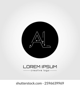 Creative logo letter A and L. A design element of a logo, business card, corporate sign or monogram. The idea of a thematic design