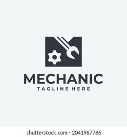 creative logo letter m, for mechanical