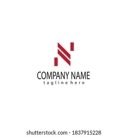 letra de logotipo creativa n ilustración de línea de color diseño vectorial