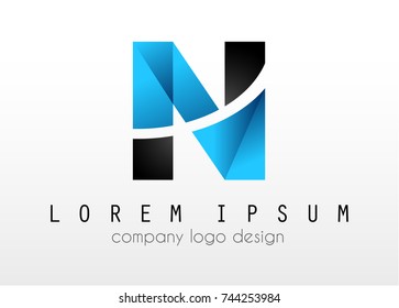Letra con logotipo creativo N diseño para identidad de marca, perfil de empresa o logotipos corporativos con un elegante y moderno estilo.