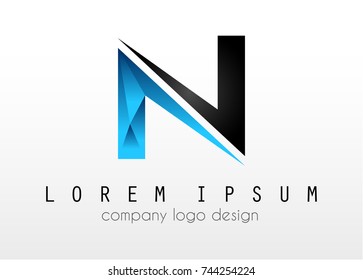 Letra con logotipo creativo N diseño para identidad de marca, perfil de empresa o logotipos corporativos con un elegante y moderno estilo.