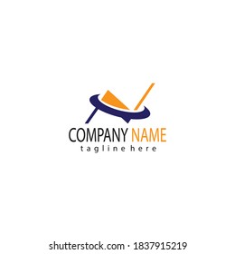 creative logo letter n planet illustration color design vector template
