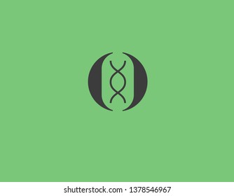 Creative logo letter O and dna for business company