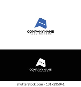 letra de logotipo creativo p chateo , sencillo, elegante, moderno plantilla de diseño de logotipo vectorial