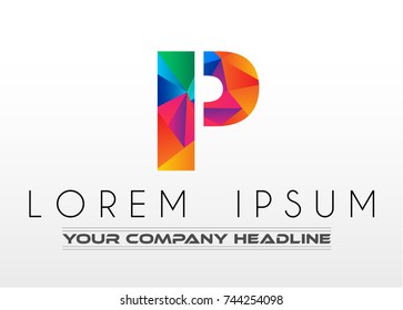 Creative Logo letter P design for brand identity, company profile or corporate logos with clean elegant and modern style.