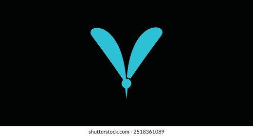 creative logo for the letter V mosquito, with a modern concept