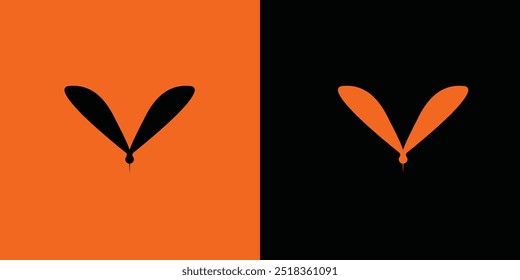 logotipo criativo para a letra V mosquito, com um conceito moderno