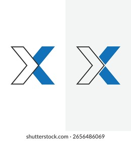 Letra de logotipo criativa X Design Ilustração de stock de marca.