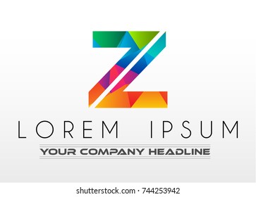 Creative Logo Brief Z Design für Markenidentität, Firmenprofil oder Firmenlogos mit sauberem, elegantem und modernem Stil.