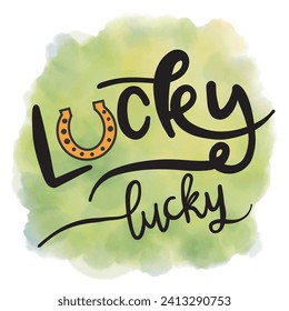  Creative logo of Lucky writting