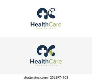 Creative Logo for Medical, Pharmacy and Healthcare company. AC Letter Healthcare and Medical  Logo Design Symbol.