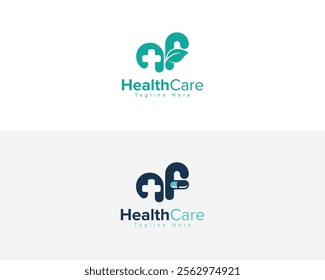 Creative Logo for Medical, Pharmacy and Healthcare company. AF Letter Healthcare and Medical  Logo Design Symbol.