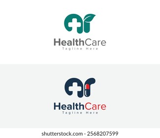 Creative Logo for Medical, Pharmacy and Healthcare company. AR Letter Healthcare and Medical  Logo Design Symbol.