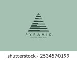 creative logo minimal pyramid triangle vector design