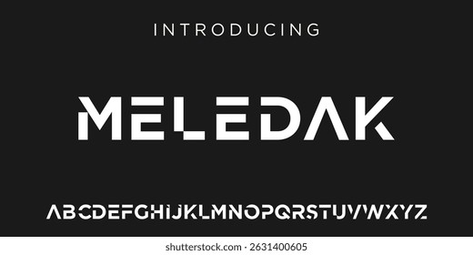 Logotipo criativo Alfabeto moderno. fonte digital abstrata da tecnologia. Tecnologia de tipografia, eletrônico, filme, digital, música, futuro, logotipo fonte criativa. ilustração vetorial