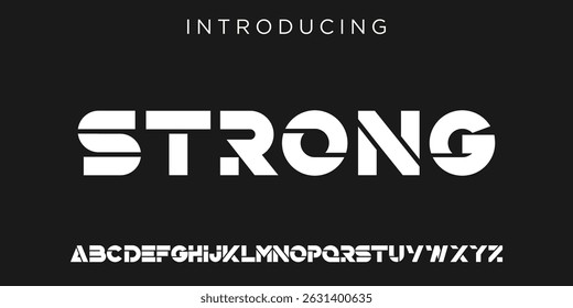 Creative Logo Modernes Alphabet. abstrakte digitale Schriftart. Typografie-Technologie, elektronisch, Film, digital, Musik, Zukunft, Logo kreative Schriftart. Vektorgrafik