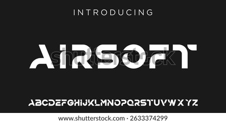 Creative Logo Modern alphabet. abstract digital tech font. Typography technology, electronic, movie, digital, music, future, logo creative font. vector illustration