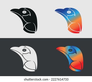 creative logo modern bird colourful minimalist