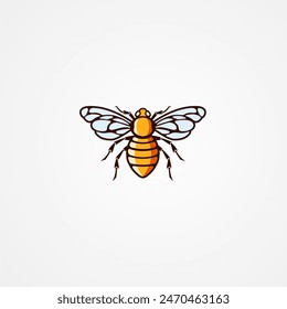 creative logo modern honeybee vector illustration