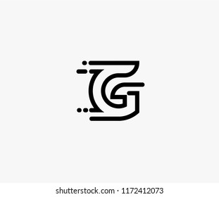 Creative Logo Monogram Letter G Fast Speed Elements Shape