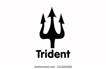 Creative logo the mythical trident of Neptune