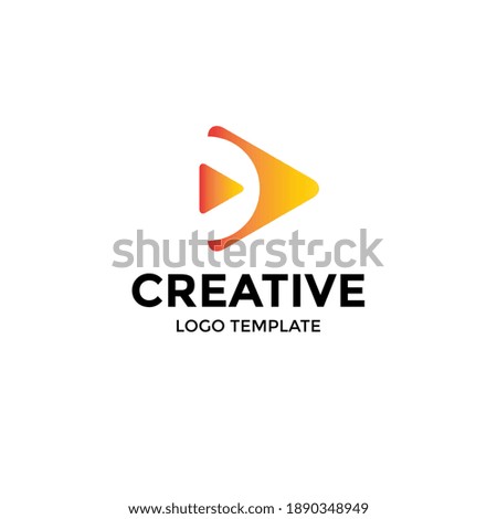 Creative logo play design. Perfect for companies in the media, multimedia, technology and video fields.