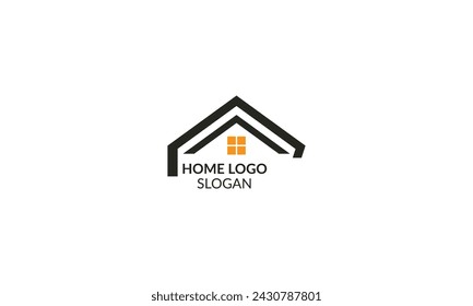 A creative logo with a playful house illustration, capturing the joy and warmth of home.