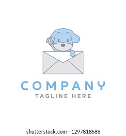 Creative logo Pooch Mail - vector