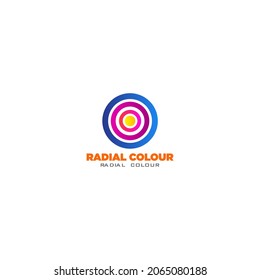 Creative Logo with Radial Lines. Can be used for your pet. Bright colour
