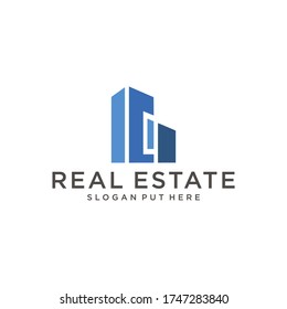 VECTOR Y ELEMENTO DE LOGOTIPO INMOBILIARIO CREATIVO 