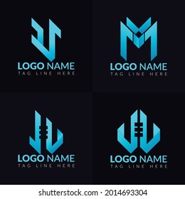 creative logo set branding idea collection for business company, icon and favicon for brand identity template, simple logos, minimalist, logo design