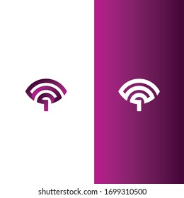 creative a logo signal connected simple design template vector modern icon