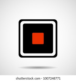 Creative logo of square. Geometric shape. Vector design element
