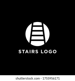 creative logo stairs vector icon design