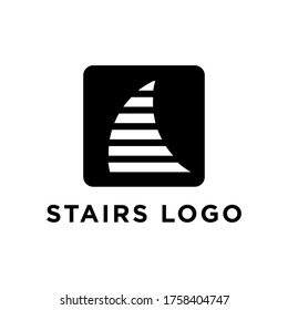 creative logo stairs vector icon design	