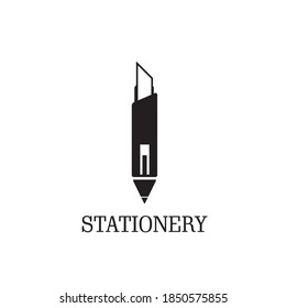 creative logo stationery, vector illustration, pencil design
