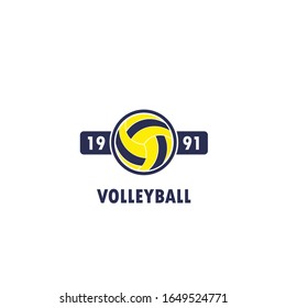 voleibol creativo del equipo logo