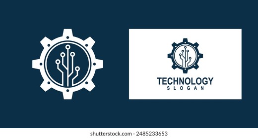 creative logo of technology company with modern concept, vector