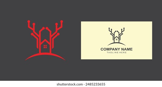 creative logo of technology company with modern concept, vector
